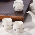 Blue Painting Eastern Style Fine Bone China Personalized Tea Cup Saucer Set